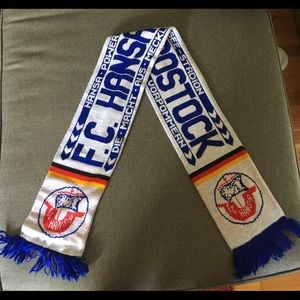 Traditional German Hansa Rostock soccer scarf